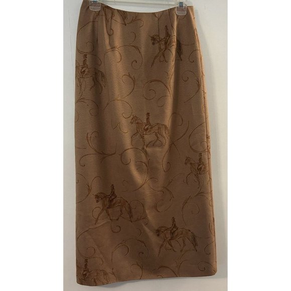 TALBOTS Sz 6P Horse Riding Equestrian Lady Victorian Dressage Embroidered Skirt - Picture 3 of 8